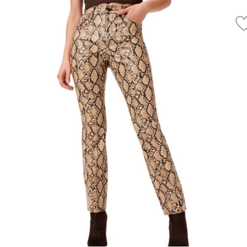 Good American Faux Leather Snakeskin Pants!